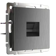 Изображение Розетка Ethernet RJ-45 (графит рифленый) W1181004
